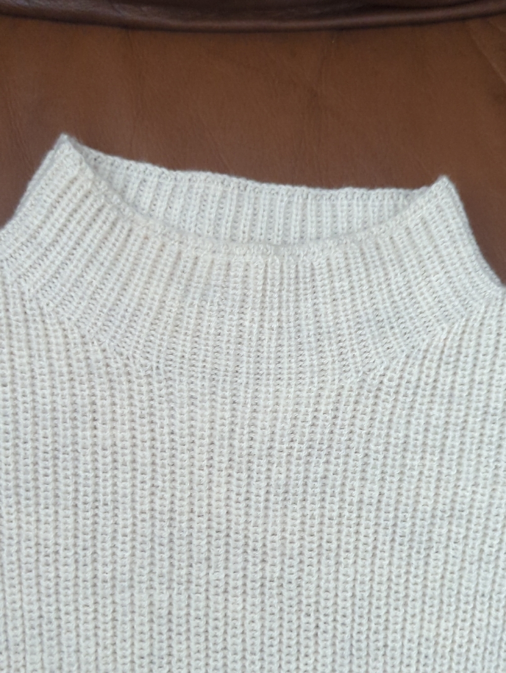 Babaton Hazlitt Cream Knit Sleeveless Mock Neck Sweater - Picture 9 of 10